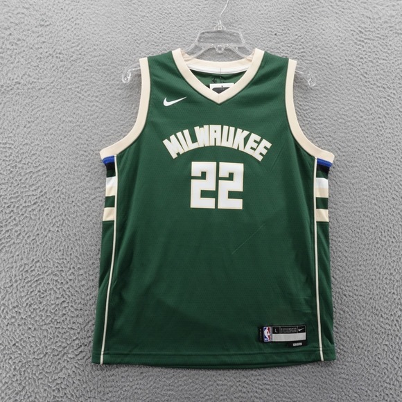 Nike Other - Nike Milwaukee Bucks Khris Middleton 22 Youth Large‎ 14 16 Icon Jersey Green NEW